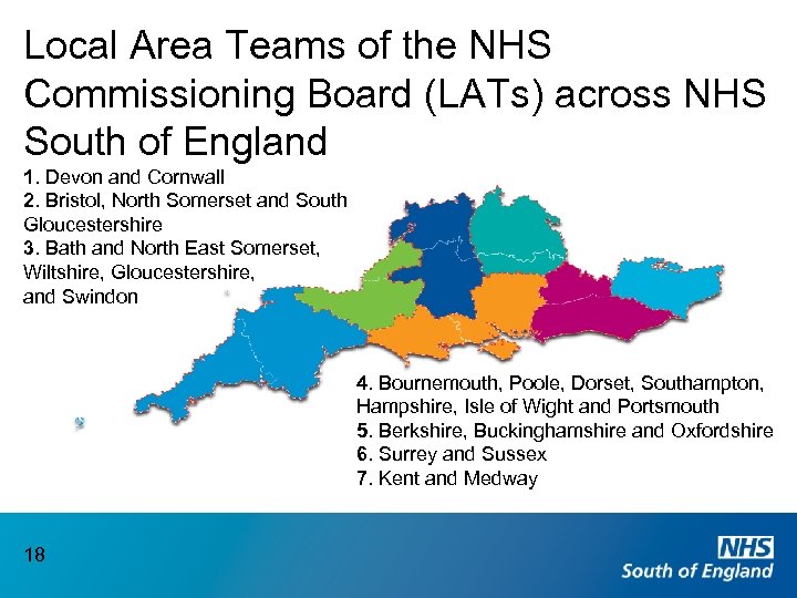 Local Area Teams of the NHS Commissioning Board (LATs) across NHS South of England