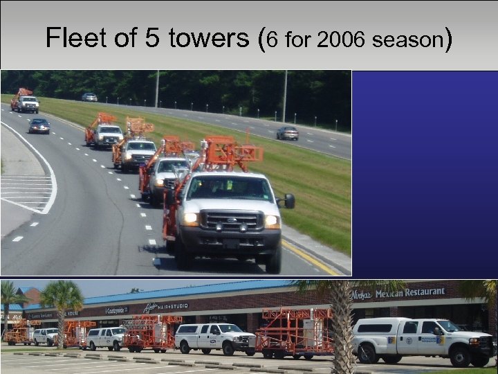 Fleet of 5 towers (6 for 2006 season) 