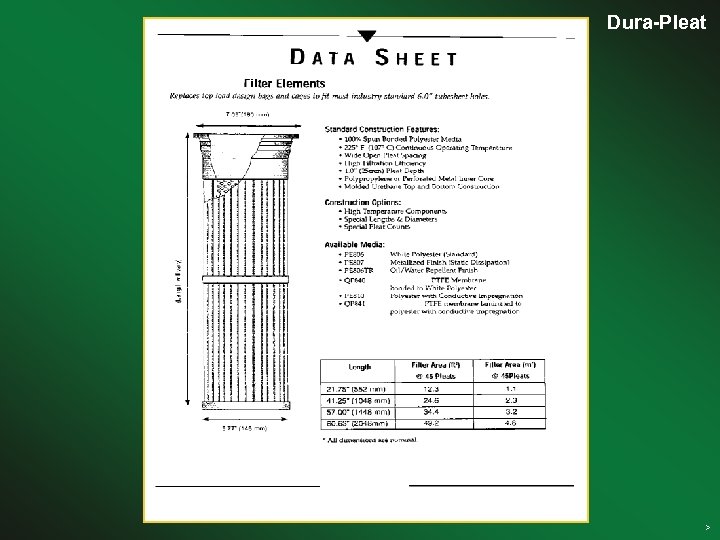 Dura-Pleat Clean air solutions > 