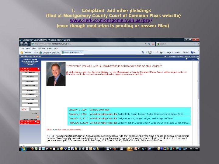 1. Complaint and other pleadings (find at Montgomery County Court of Common Pleas website)