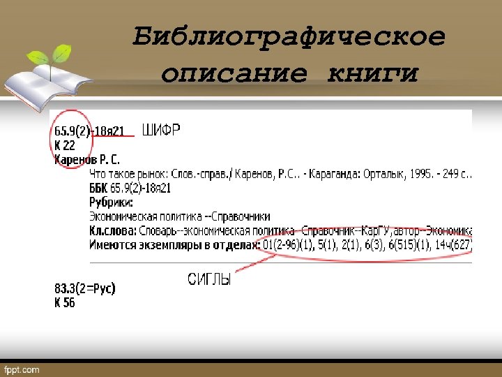 Библиографическое описание книги 