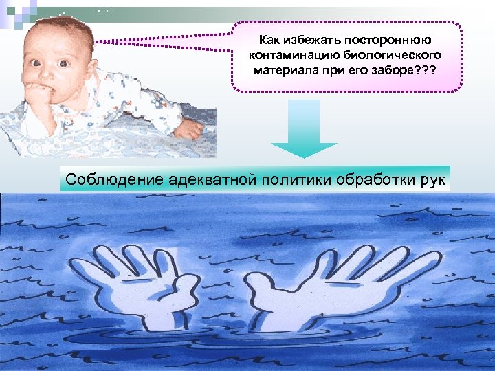 Как избежать постороннюю контаминацию биологического материала при его заборе? ? ? Соблюдение адекватной политики