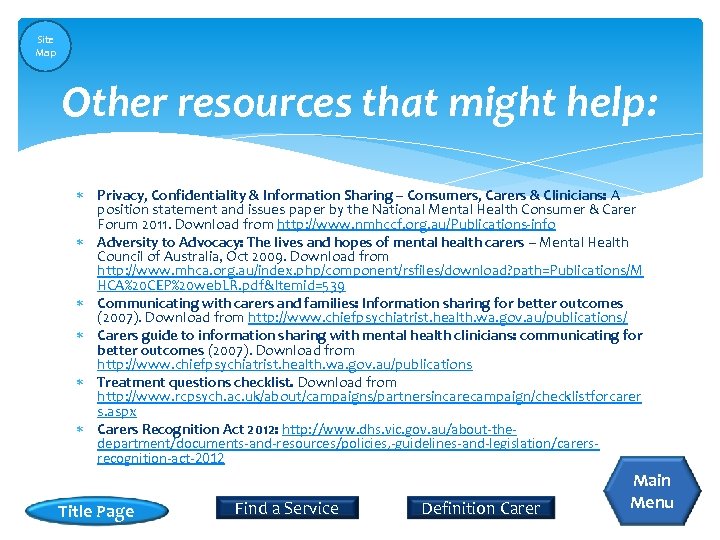 Site Map Other resources that might help: Privacy, Confidentiality & Information Sharing – Consumers,