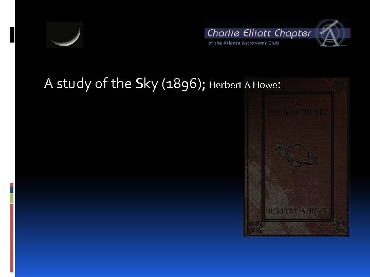 A study of the Sky (1896); Herbert A Howe: 