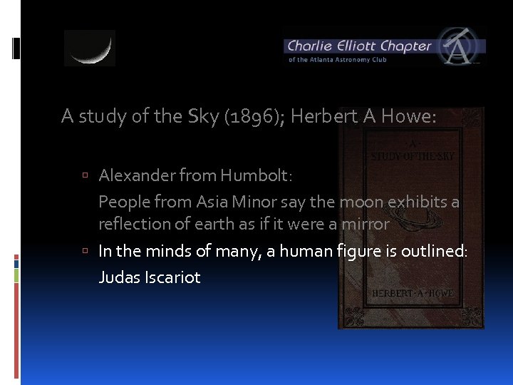 A study of the Sky (1896); Herbert A Howe: Alexander from Humbolt: People from