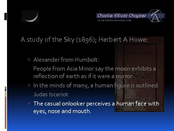 A study of the Sky (1896); Herbert A Howe: Alexander from Humbolt: People from