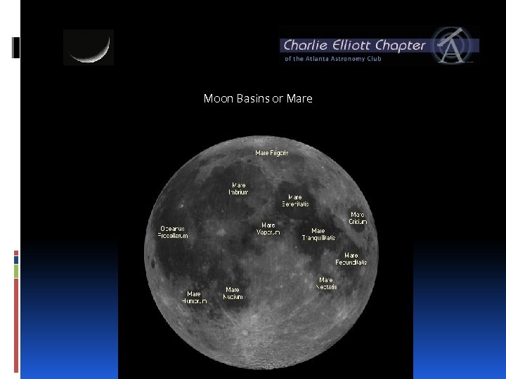 Moon Basins or Mare 