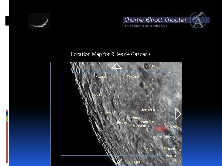 Location Map for Rilles de Gasparis 