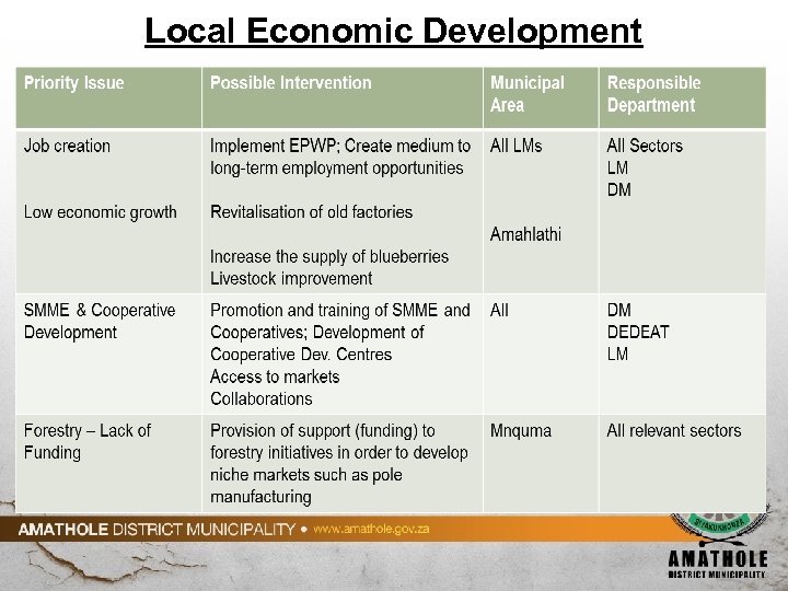Local Economic Development 