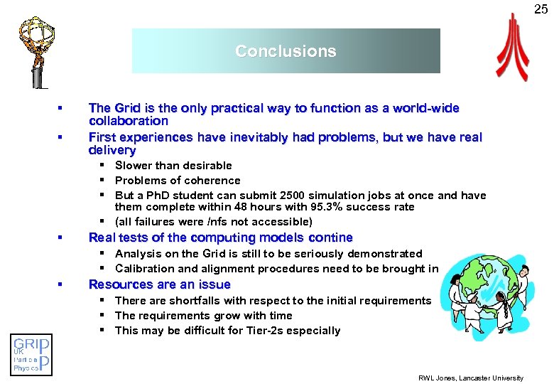 25 Conclusions § § The Grid is the only practical way to function as