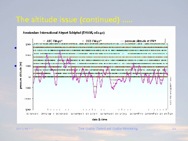 The altitude issue (continued) …. . l l Typically, some FM 42 & BUFR