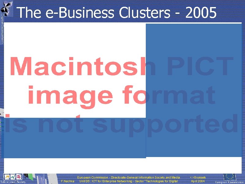 The e-Business Clusters - 2005 F. Nachira European Commission - Directorate-General Information Society and