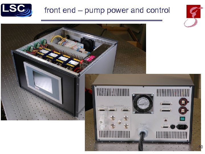 front end – pump power and control 10 