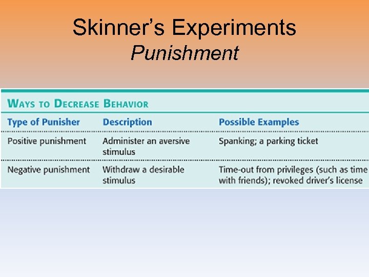 Skinner’s Experiments Punishment 