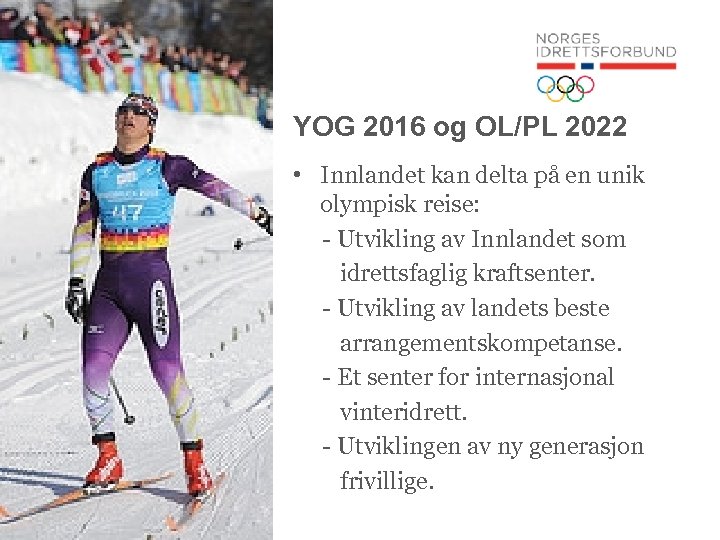 YOG 2016 og OL/PL 2022 • Innlandet kan delta på en unik olympisk reise: