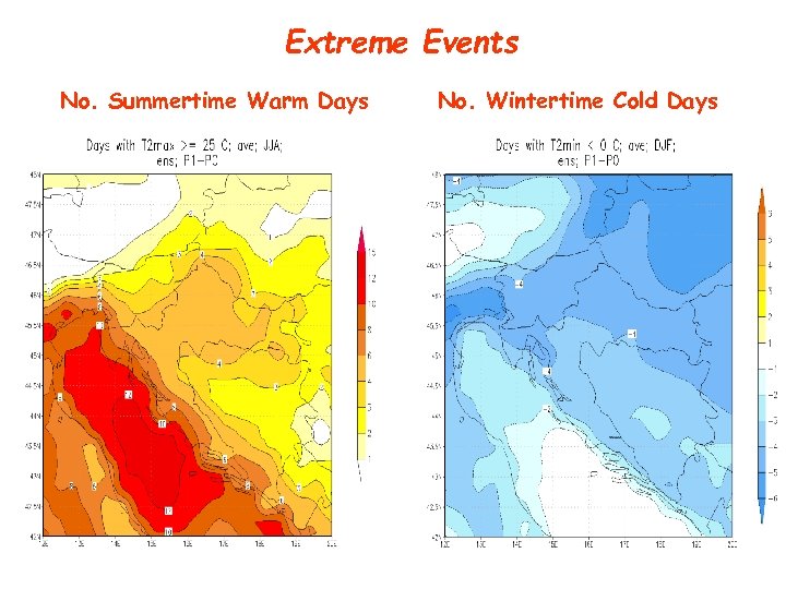 Extreme Events No. Summertime Warm Days No. Wintertime Cold Days 