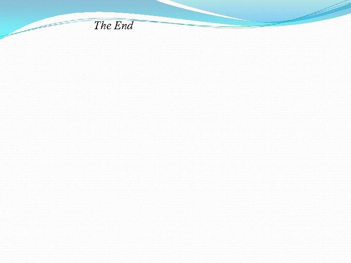 The End 