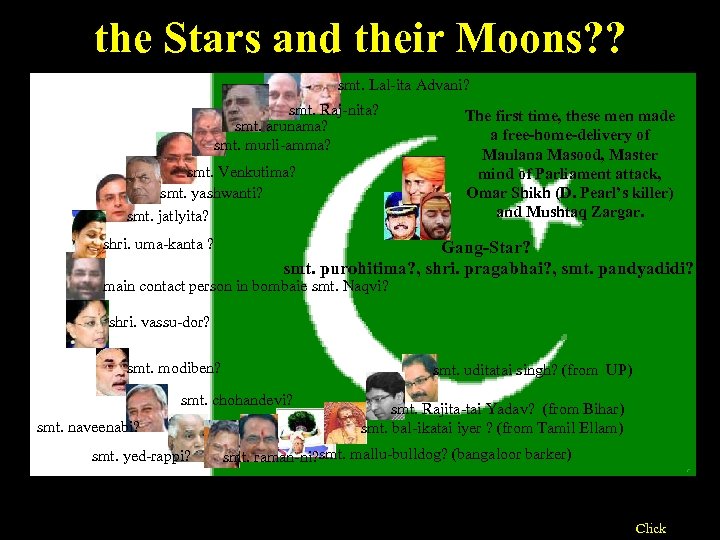 the Stars and their Moons? ? smt. Lal-ita Advani? smt. Raj-nita? smt. arunama? smt.