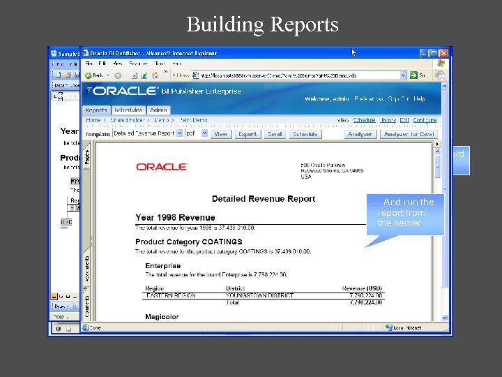 Building Reports Enhance the Layout in Microsoft Word Preview the document Create multiple groupings