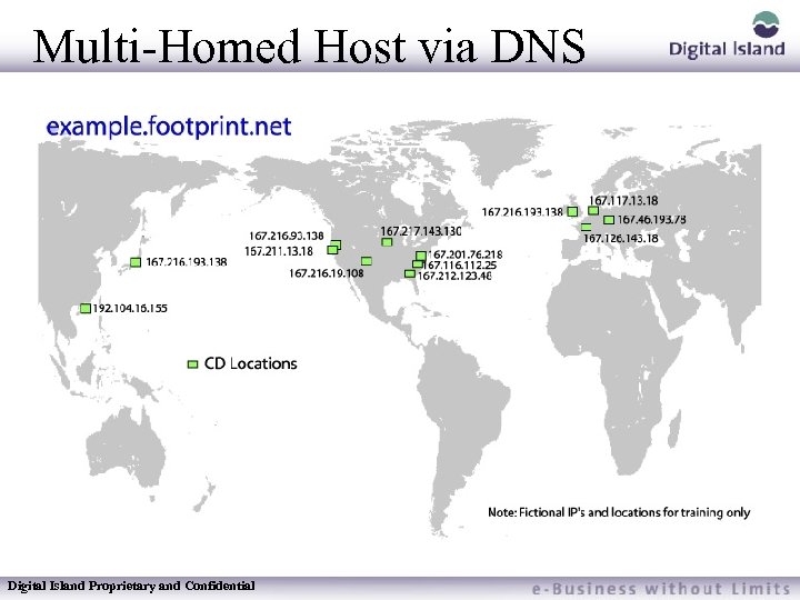 Multi-Homed Host via DNS Digital Island Proprietary and Confidential 