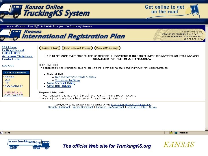 The official Web site for Trucking. KS. org KANSAS 