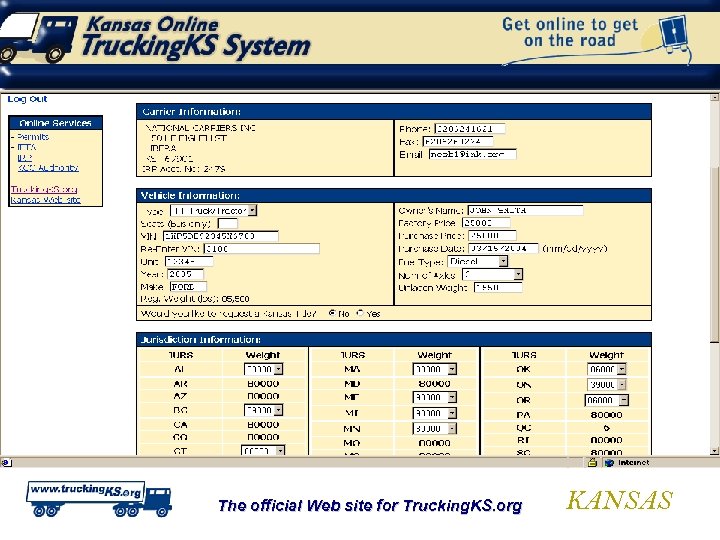 The official Web site for Trucking. KS. org KANSAS 