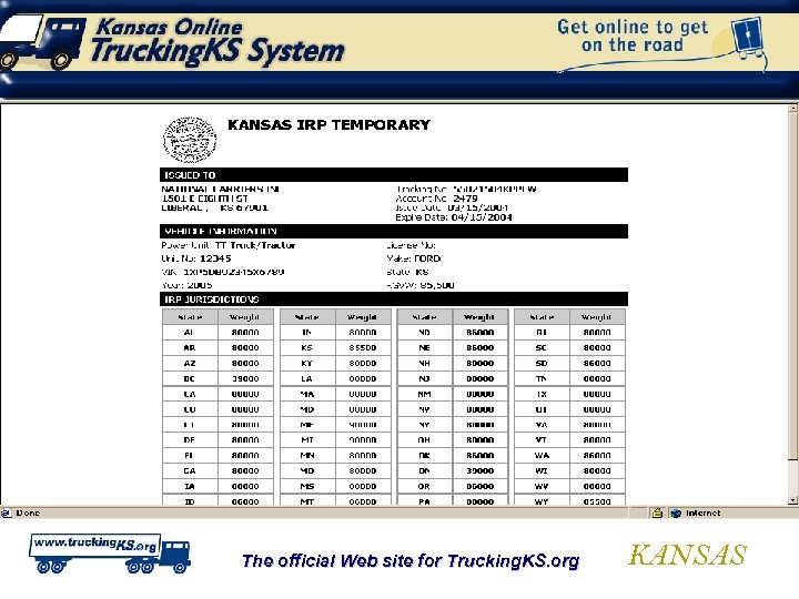 The official Web site for Trucking. KS. org KANSAS 