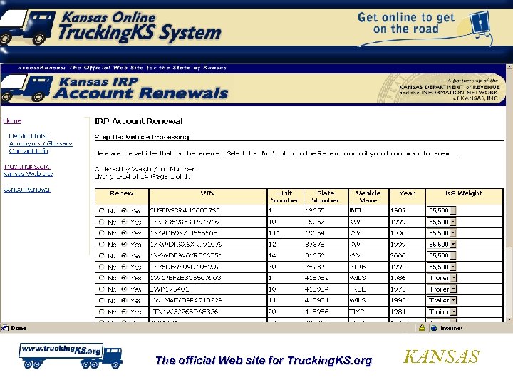 The official Web site for Trucking. KS. org KANSAS 