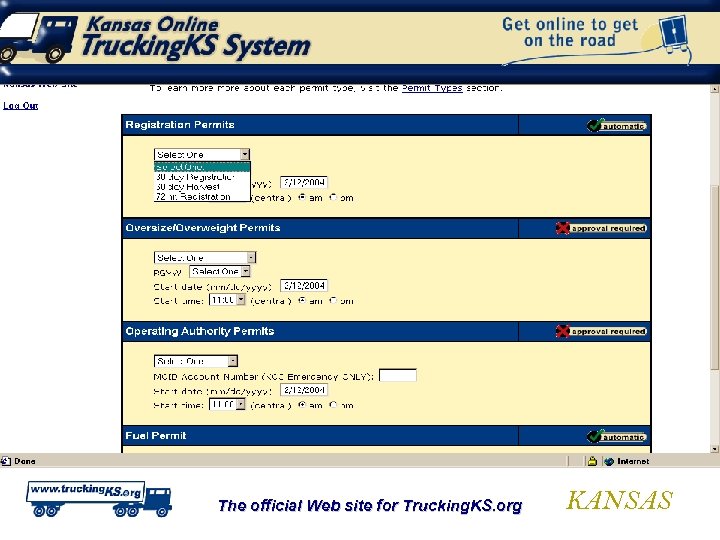 The official Web site for Trucking. KS. org KANSAS 