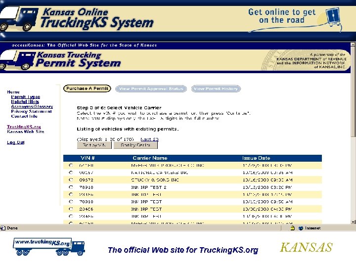 The official Web site for Trucking. KS. org KANSAS 