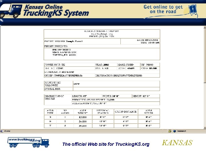 The official Web site for Trucking. KS. org KANSAS 