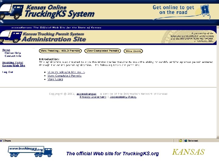 The official Web site for Trucking. KS. org KANSAS 