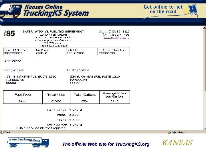 The official Web site for Trucking. KS. org KANSAS 
