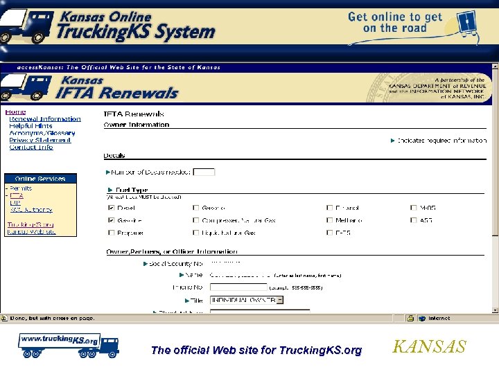 The official Web site for Trucking. KS. org KANSAS 