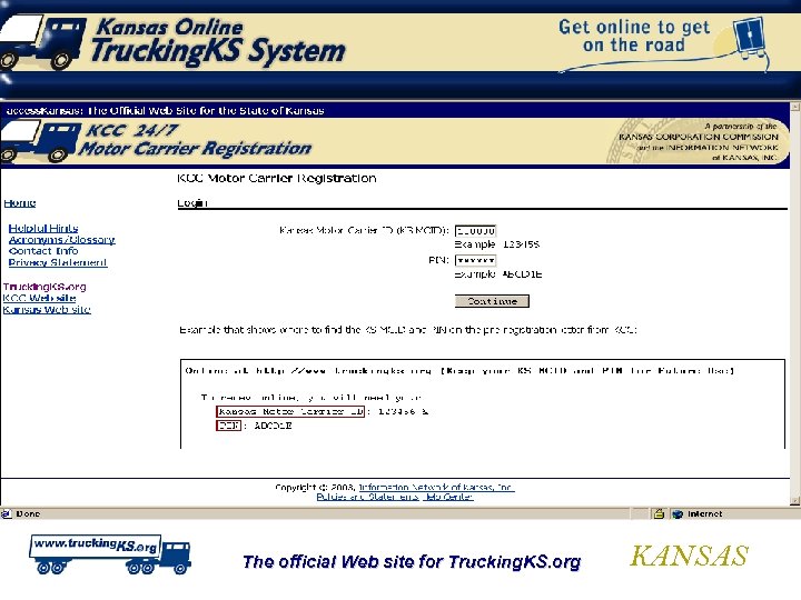 The official Web site for Trucking. KS. org KANSAS 