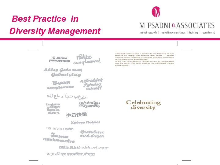 Best Practice in Diversity Management 