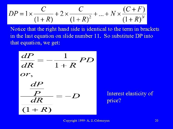 Notice that the right hand side is identical to the term in brackets in