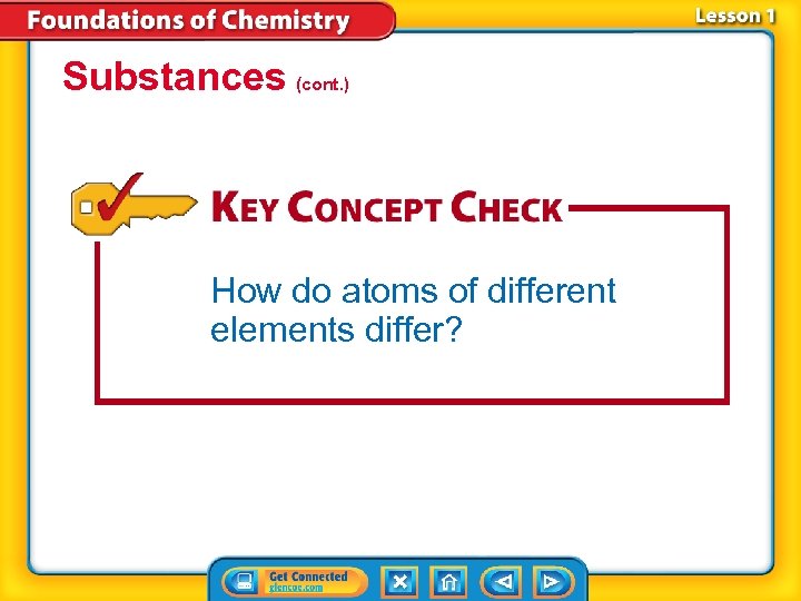 Substances (cont. ) How do atoms of different elements differ? 