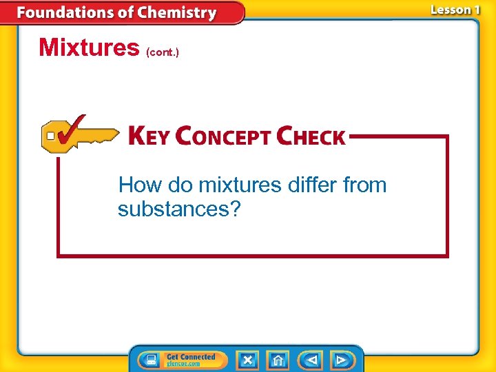 Mixtures (cont. ) How do mixtures differ from substances? 