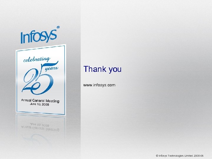 Thank you www. infosys. com © Infosys Technologies Limited 2005 -06 