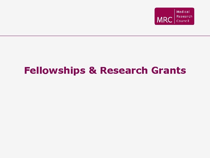 Fellowships & Research Grants 