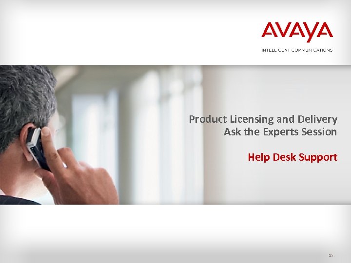 Product Licensing and Delivery Ask the Experts Session Help Desk Support 25 