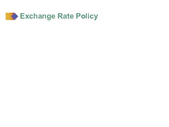 Exchange Rate Policy 