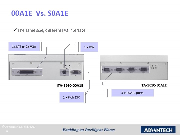 00 A 1 E Vs. S 0 A 1 E ü The same size,