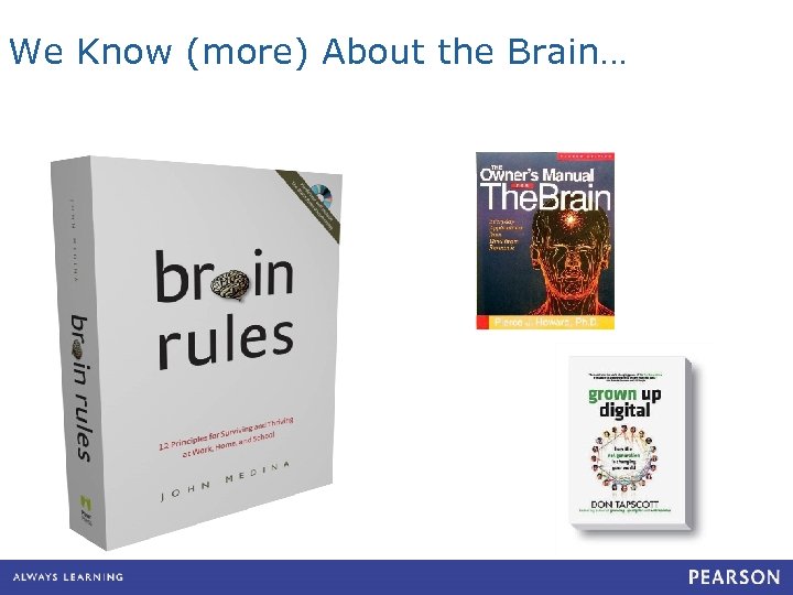 We Know (more) About the Brain… 