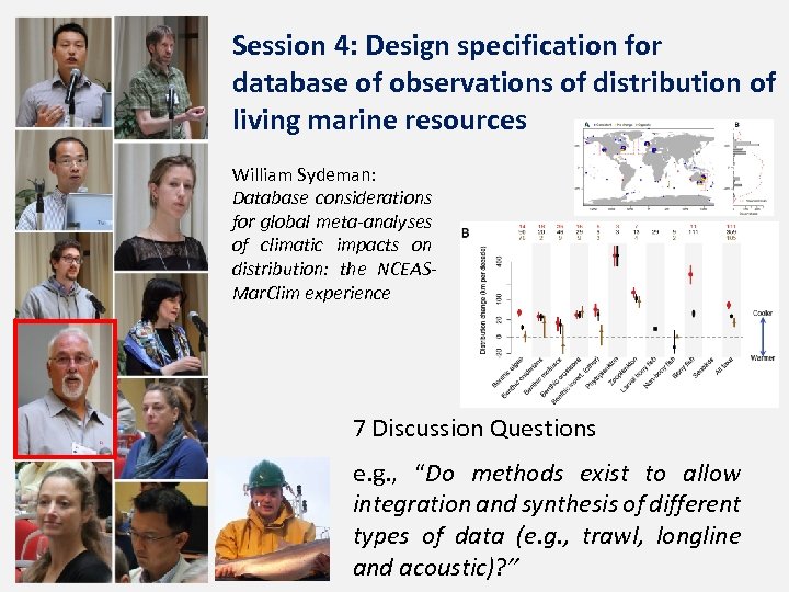 Session 4: Design specification for database of observations of distribution of living marine resources