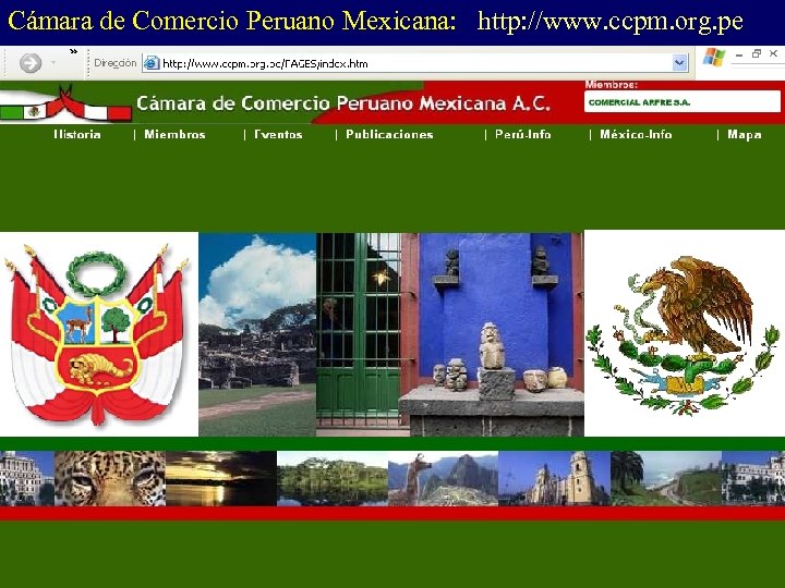 Cámara de Comercio Peruano Mexicana: http: //www. ccpm. org. pe 