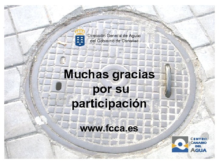 Dirección General de Aguas del Gobierno de Canarias Muchas gracias por su participación www.