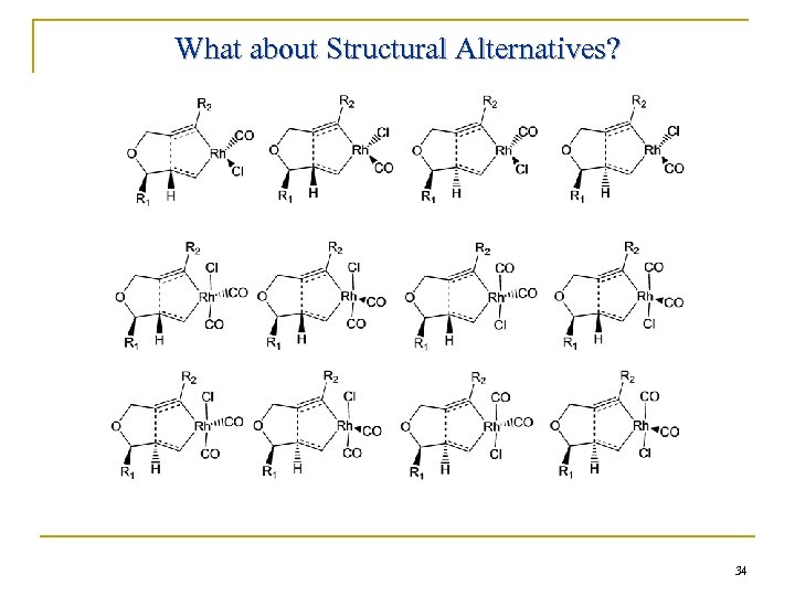 What about Structural Alternatives? 34 