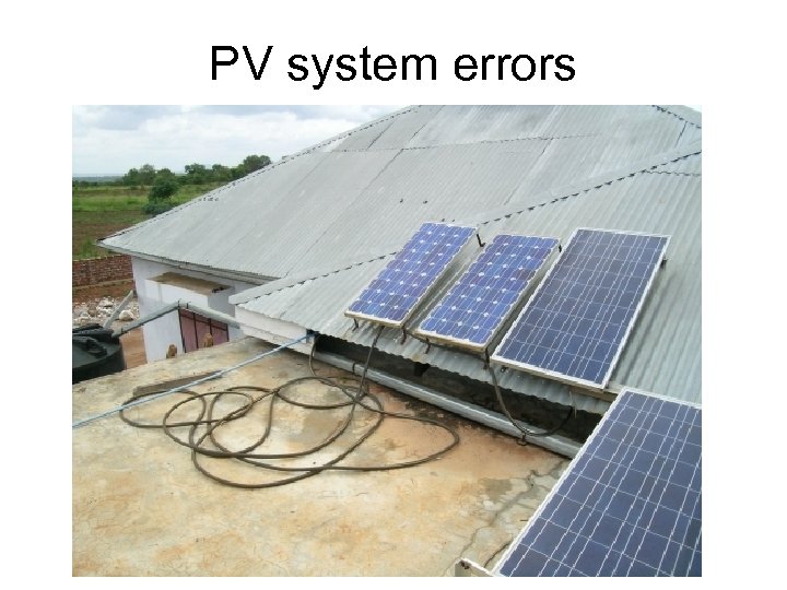 PV system errors 